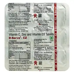 D Serve CZ 1000mg/50mg/2000IU Tablet 15s